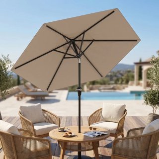 Sombrilla de Jardín Ø230x216 cm Beige