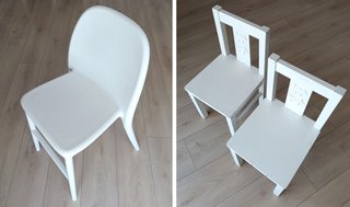 3 Sillas infantiles IKEA de color blanco