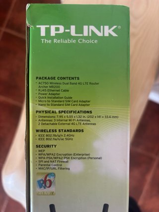 Router TP-Link Archer MR200 4G LTE
