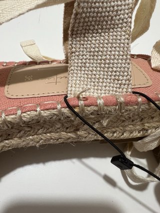 Alpargatas Sfera Beige y Rosa con Lazos