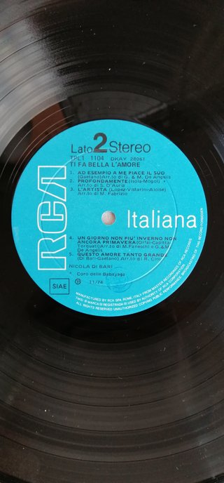 Vinile 33 Giri Nicola Di Bari - Ti Fa Bella L'amor