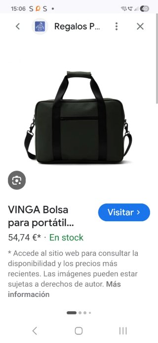Maletín Vinga Negro para portátil