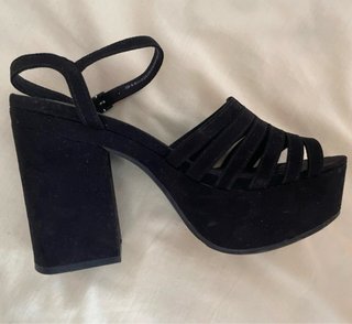 Sandalias negras H&M tacón ancho Talla 36