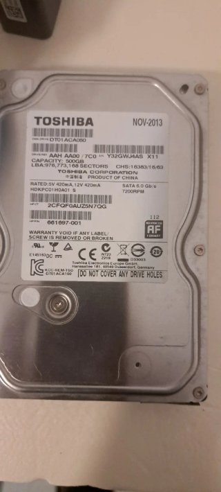 Disco Duro Toshiba 500GB SATA