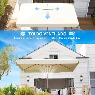 Sombrilla Terraza Exterior 300x200x245 cm