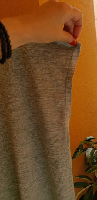 Camiseta jaspeada gris/verde talla 46