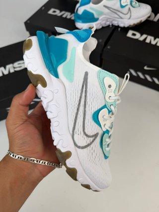 Zapatilla Nike React Azul y Blanca