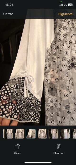 Bata y camisón blanco con encaje