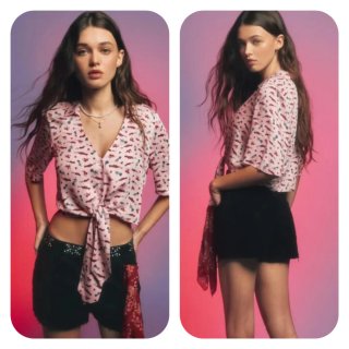 Blusa Springfield rosa con etiqueta