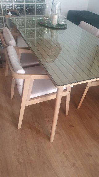 Mesa comedor madera 180x90 y 4 sillas