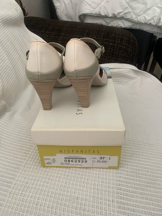 Zapatos Hispanitas Talla 37 Beige/Gris