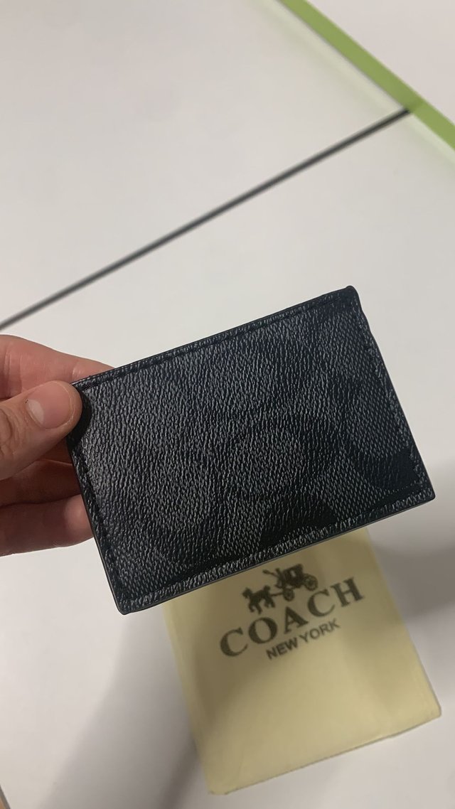 Tarjetero Coach Negro Nuevo