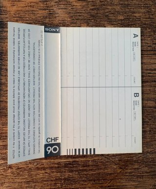Cinta de cassette Sony CHF90 (1978-1980)