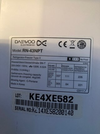 Nevera Combi Daewoo