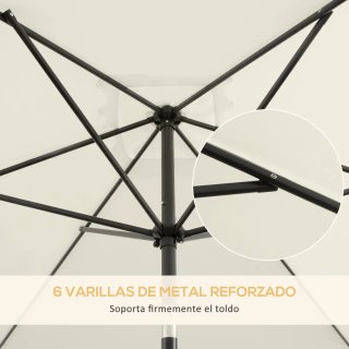 Sombrilla Rectangular Beige 195x295cm