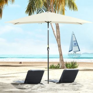 Sombrilla Rectangular Beige 195x295cm