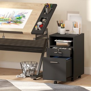 Cassettiera da Ufficio Portadocumenti in Legno con
