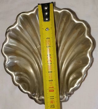 3 Conchas decorativas de metal