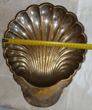 3 Conchas decorativas de metal