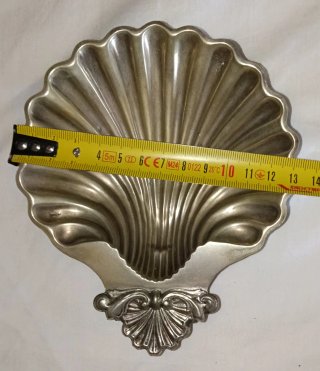 3 Conchas decorativas de metal
