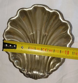 3 Conchas decorativas de metal