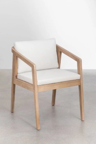 Pack 4 Sillas Jardín Madera Reposabrazos
