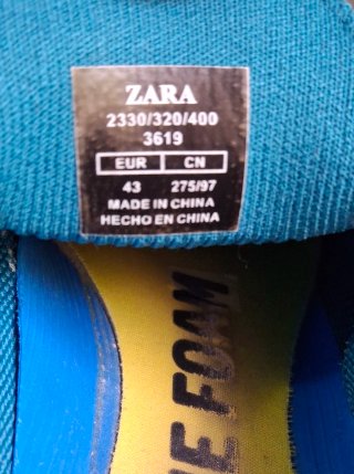 Zapatillas Hombre Zara Azul/Verde