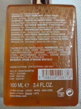 Lierac Sensorielles Agua Fresca Tonificante
