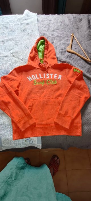 Sudadera Hollister Naranja Surf Club