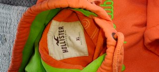 Sudadera Hollister Naranja Surf Club