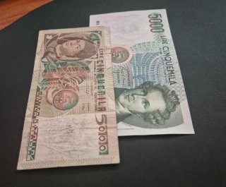Banconote 5000 Lire Banca d'Italia