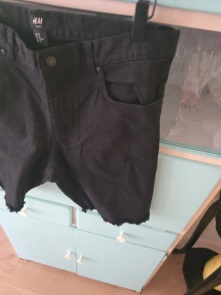 Shorts vaqueros H&M hombre negros
