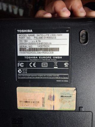 Portátil Toshiba