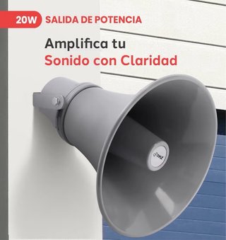 Altavoz Bocina 25cm Gris Megáfono