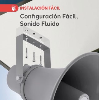 Altavoz Bocina 25cm Gris Megáfono