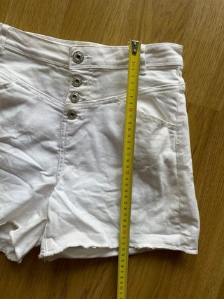 Shorts vaqueros Blancos tiro alto T.34