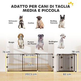 Cancellino per Cani Pieghevole in Acciaio con Chiu