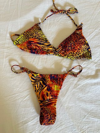 Bikini animalier multicolor taglia M – perizoma