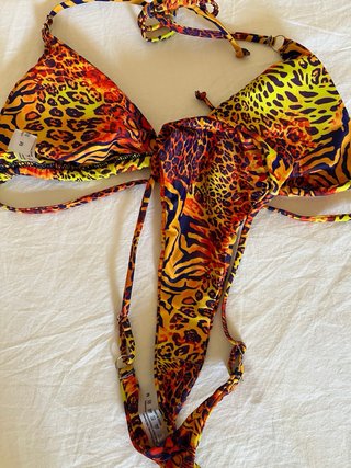 Bikini animalier multicolor taglia M – perizoma