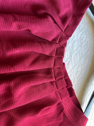 Blusa S donna color magenta/borgogna scollatura