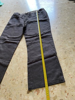 Pantaloni in lino grigio