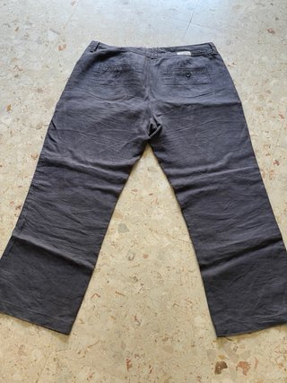 Pantaloni in lino grigio