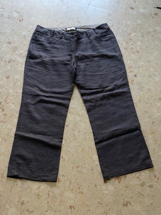 Pantaloni in lino grigio