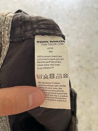 Pantaloni in lino grigio