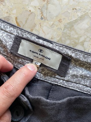 Pantaloni in lino grigio