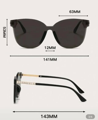 Gafas de sol SHEIN negras y doradas