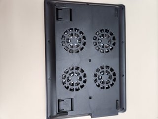 Base Refrigeradora Portátil 12-17", 4 Ventiladores Silenciosos- Ventilador Ordenador Portatil con Soporte, 2 Puertos USB, Refrigeración Rápida, Luz LED Azul - Color Negro NK