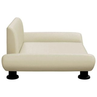 Letto per cani in similpelle crema 70x45x28