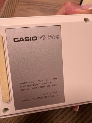 Teclado Casio PT-20