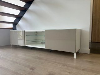 Mueble TV Ikea Blanco Cristal